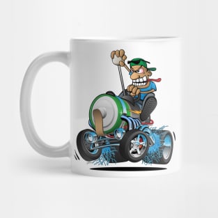 Hot Rod Electric Car Cartoon Mug